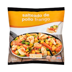 Salteado de pollo Hacendado ultracongelado