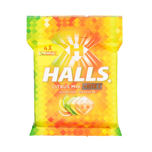 Caramelos cítricos mix Halls sin azúcar