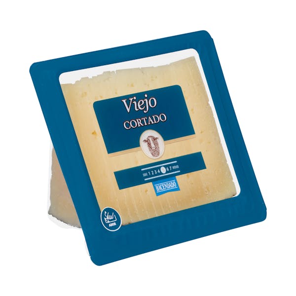 Queso viejo de oveja Hacendado cortado en cuñitas