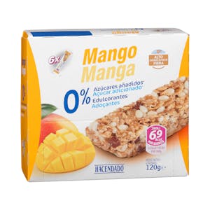 Barritas de cereales Hacendado sabor mango