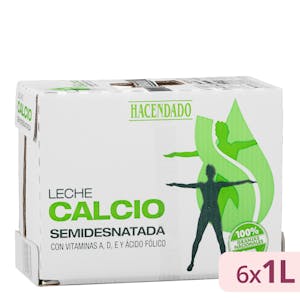 Leche semidesnatada calcio Hacendado