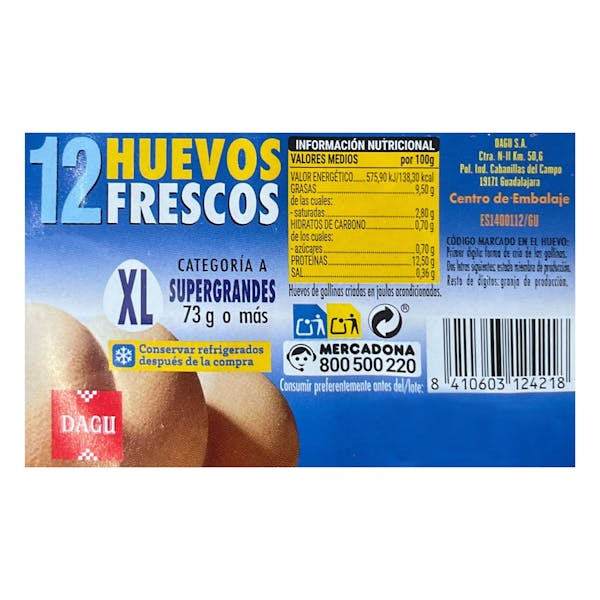 Huevos super grandes
