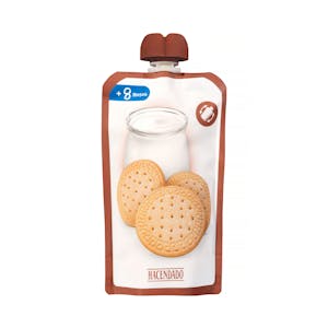 Postre lácteo infantil de galleta Hacendado +8 meses