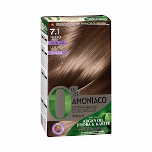 Coloración permanente 0% amoníaco 7.1 rubio medio ceniza Colorcor