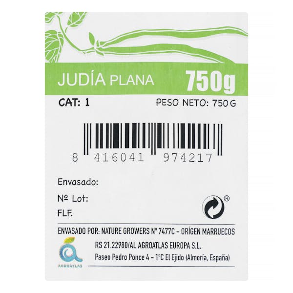 Judía verde plana
