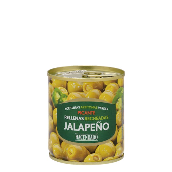 Aceitunas verdes rellenas de jalapeño Hacendado picantes