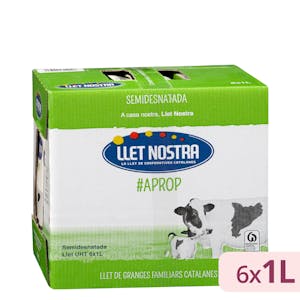 Leche semidesnatada Llet Nostra