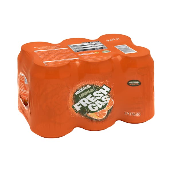 Imagen de Refresco de naranja Hacendado fresh gas