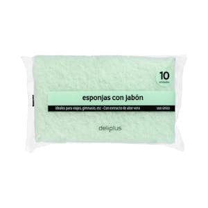 Esponjas de baño con jabón Deliplus extracto de aloe vera