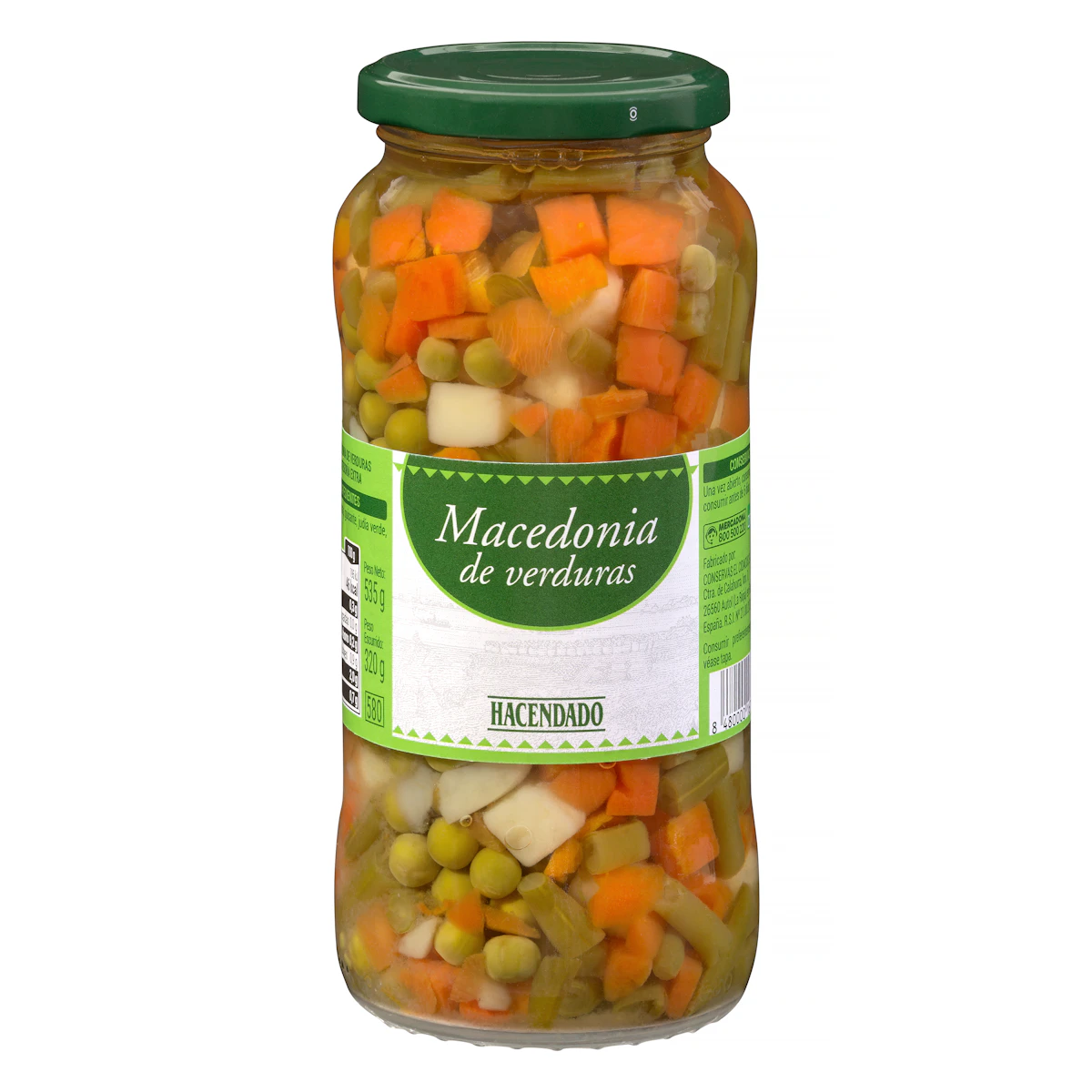 Macedonia de verduras Hacendado – Mercadona – صورة إعلانية للمنتج