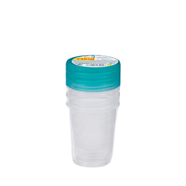 Recipiente de plástico redondo 240 ml Bosque Verde