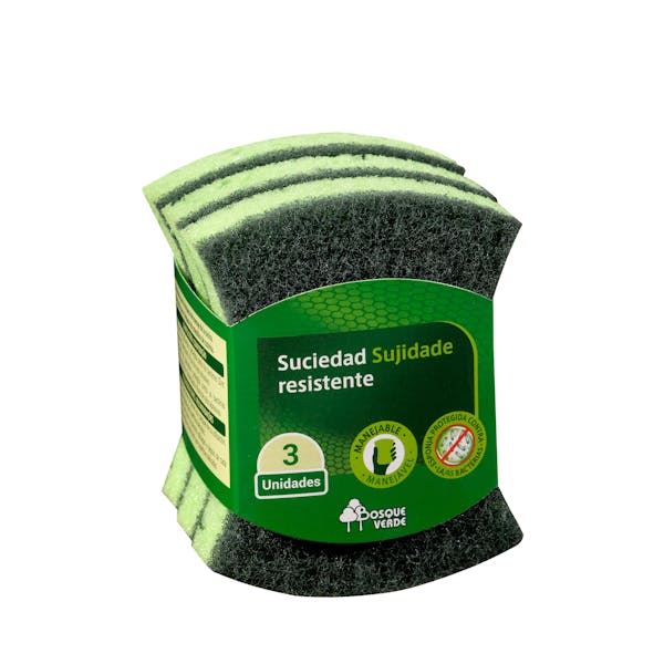 Estropajo suciedad resistente Bosque Verde