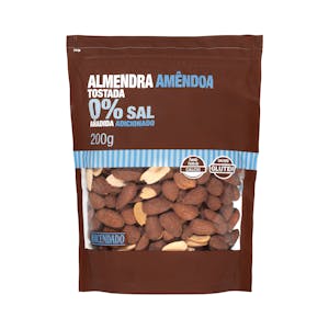 Almendra tostada Hacendado 0% sal añadida con piel