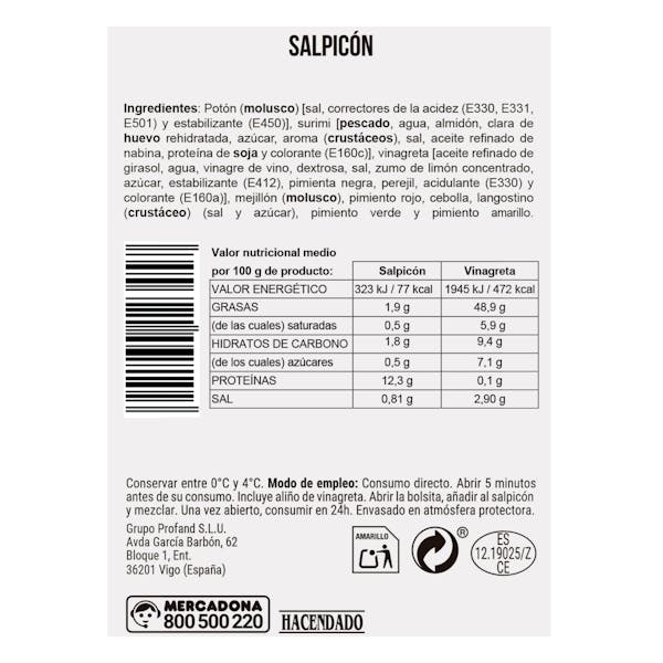 Salpicón de marisco Hacendado