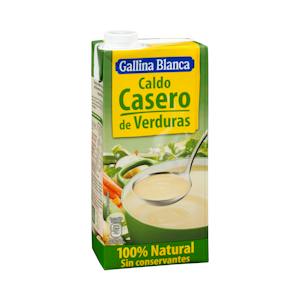 Caldo de pollo y 8 verduras GALLINA BLANCA, brik 1 litro