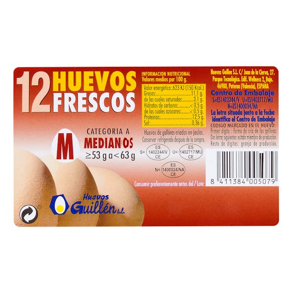 Huevos medianos M