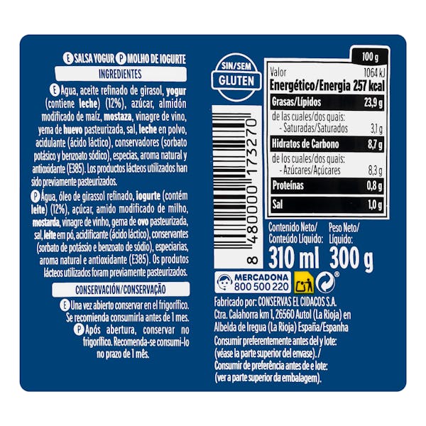Salsa Yogur Hacendado