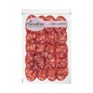 Salchichón de cebo ibérico cortado a máquina