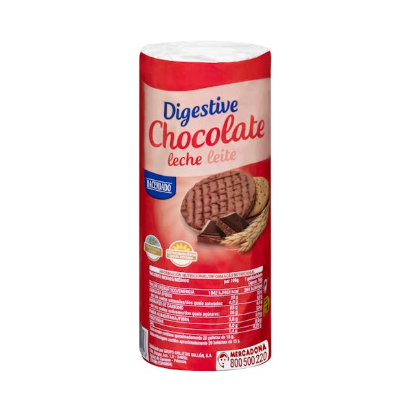 Galletas Digestive chocolate con leche Hacendado