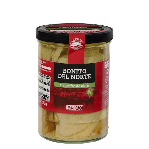 Imagen de Filetes de bonito del norte en aceite de oliva Hacendado