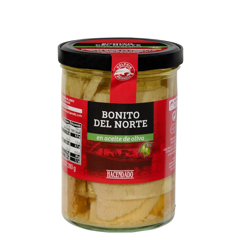 Filetes de bonito del norte en aceite de oliva Hacendado