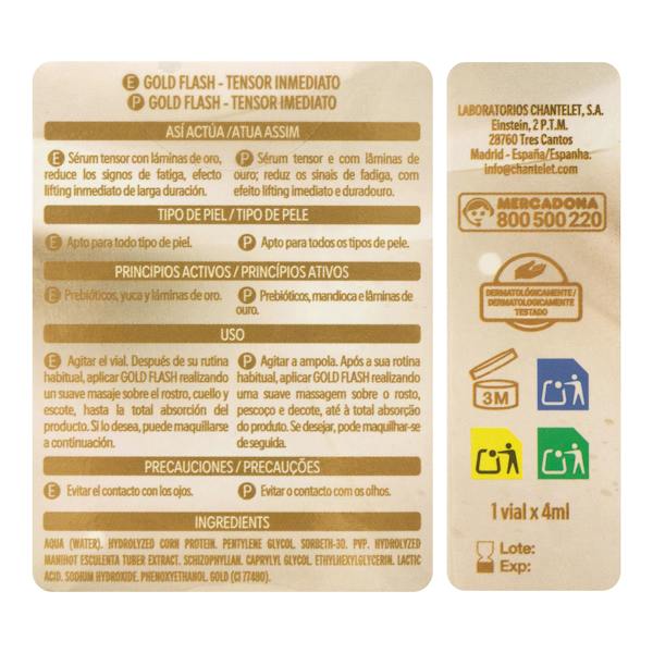 Etiqueta / ingredientes