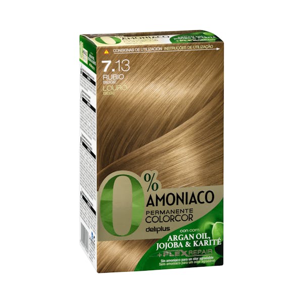 Coloración permanente 0% amoníaco 7.13 rubio beige Colorcor