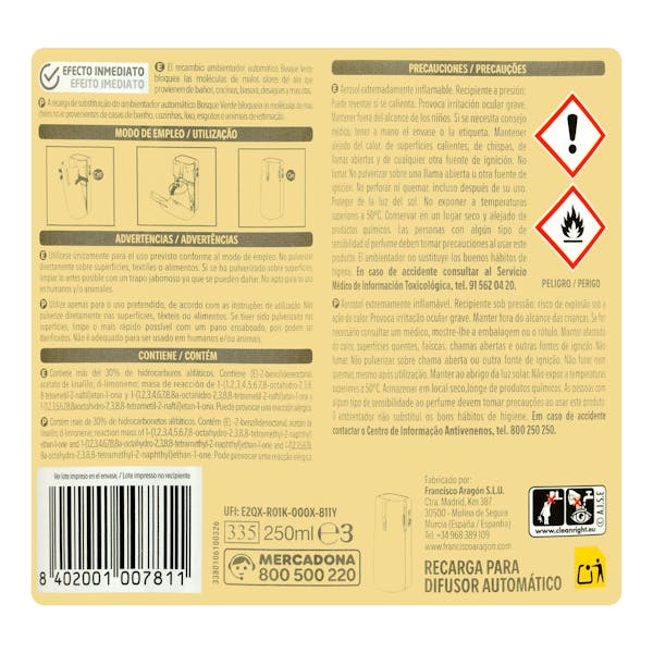 Recambio ambientador automático Delice Bosque Verde