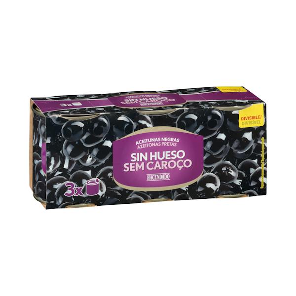 Aceitunas negras sin hueso Hacendado