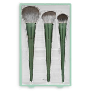 Kit verde de pinceles rostro Deliplus