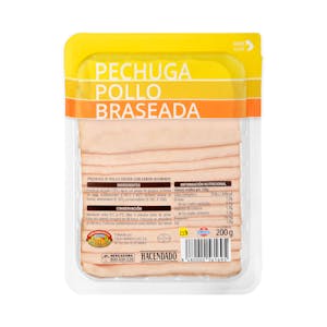 Pechuga de pollo braseada Hacendado finas lonchas