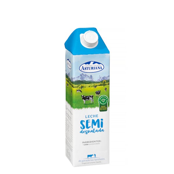 Leche semidesnatada Asturiana