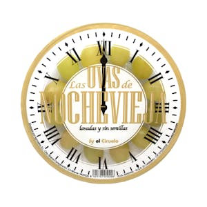 Uva blanca sin semillas Nochevieja reloj