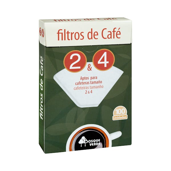 Filtros de café para cafeteras tamaño 2 y 4 Bosque Verde