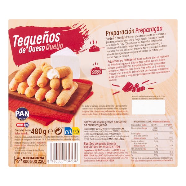 Tequeños de queso Hacendado ultracongelados