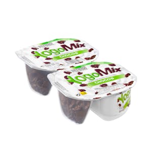 Yogur azucarado YogoMix Chocos Hacendado con copos de maíz chocolateados