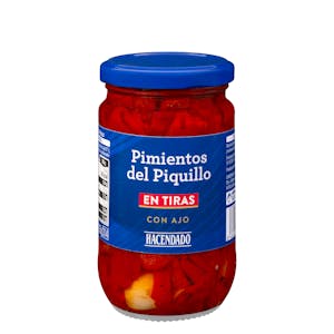 Imagen de Pimientos del piquillo en tiras con ajo Hacendado