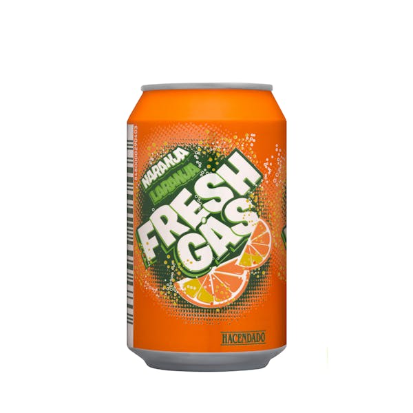 Refresco de naranja Hacendado fresh gas