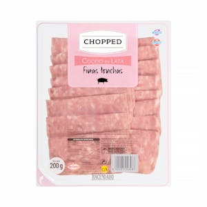 Chopped cocido en lata Hacendado finas lonchas