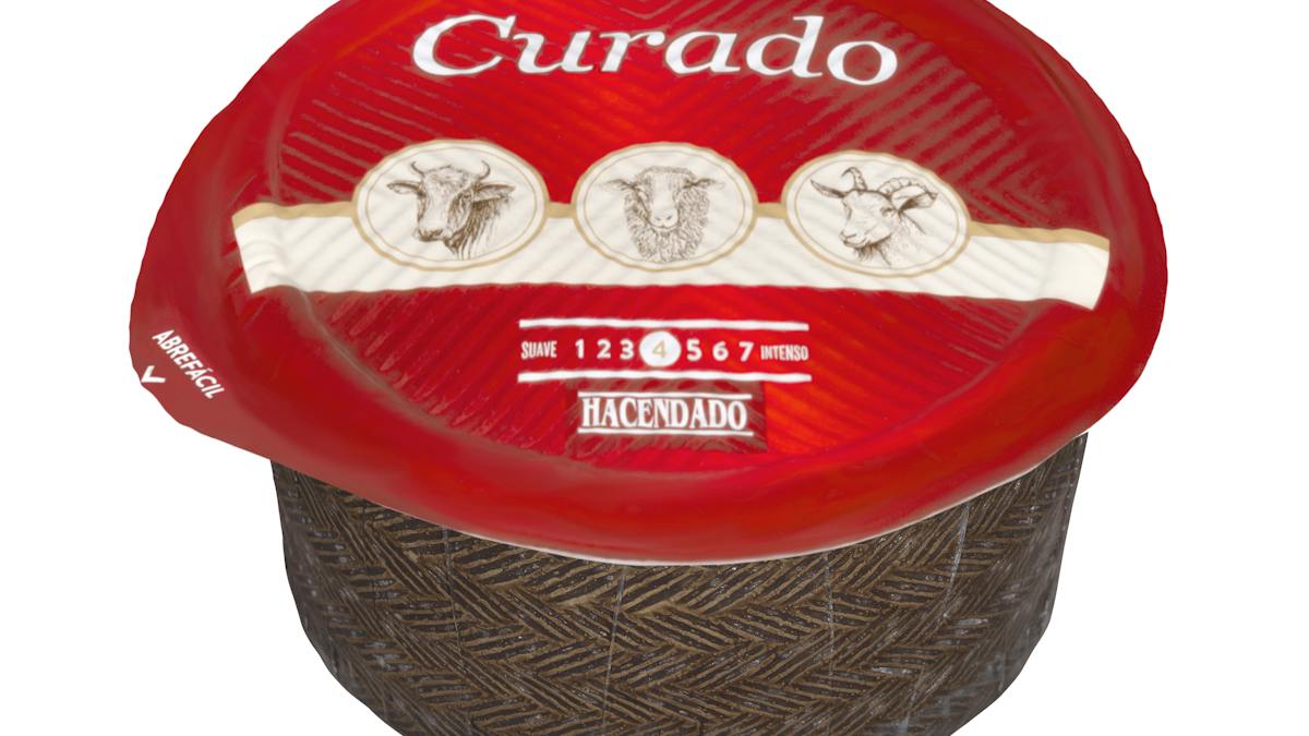 Queso curado mezcla Hacendado