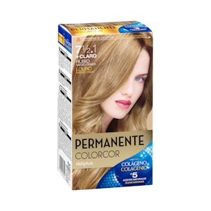 Coloración permanente 7 1/2.1 rubio medio ceniza Colorcor
