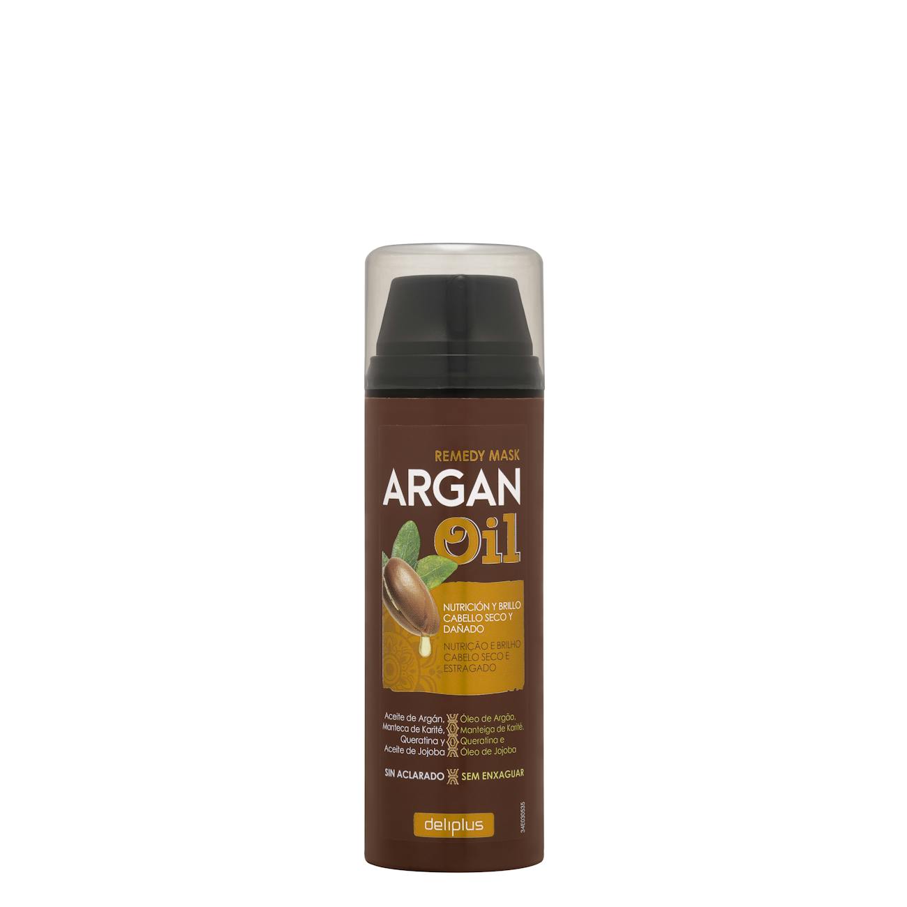 Regularidad Integral Maniobra Mascarilla sin aclarado Argan Oil Deliplus cabello seco y dañado