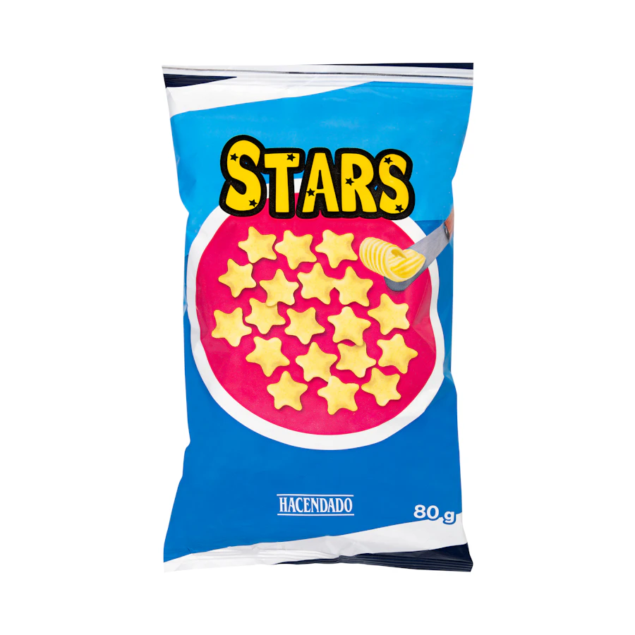 Snack de maíz Stars sabor mantequilla Hacendado – Mercadona – صورة المنتج