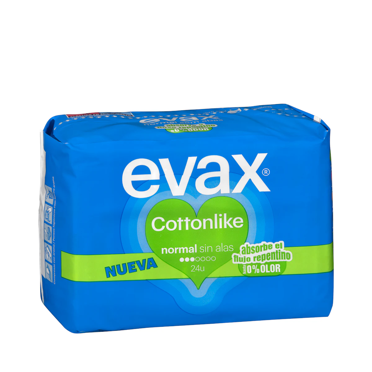 Compresa normal Evax Cottonlike sin alas – Mercadona – صورة إعلانية للمنتج