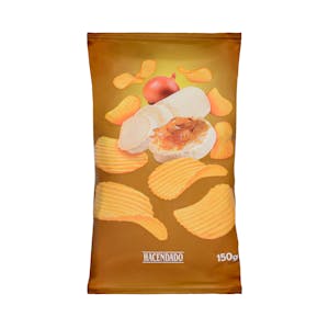 Patatas fritas onduladas sabor queso de cabra y cebolla caramelizada Hacendado