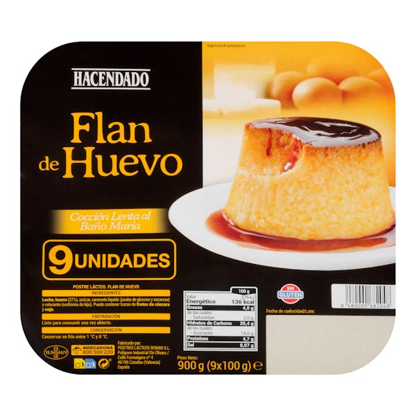 Flan de huevo Hacendado