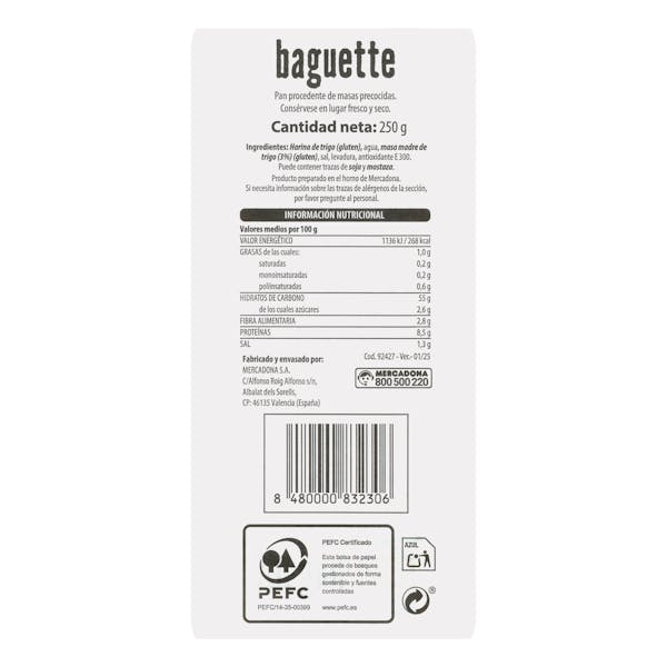 Baguette masa madre