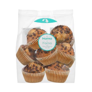 Magdalenas con pepitas de chocolate