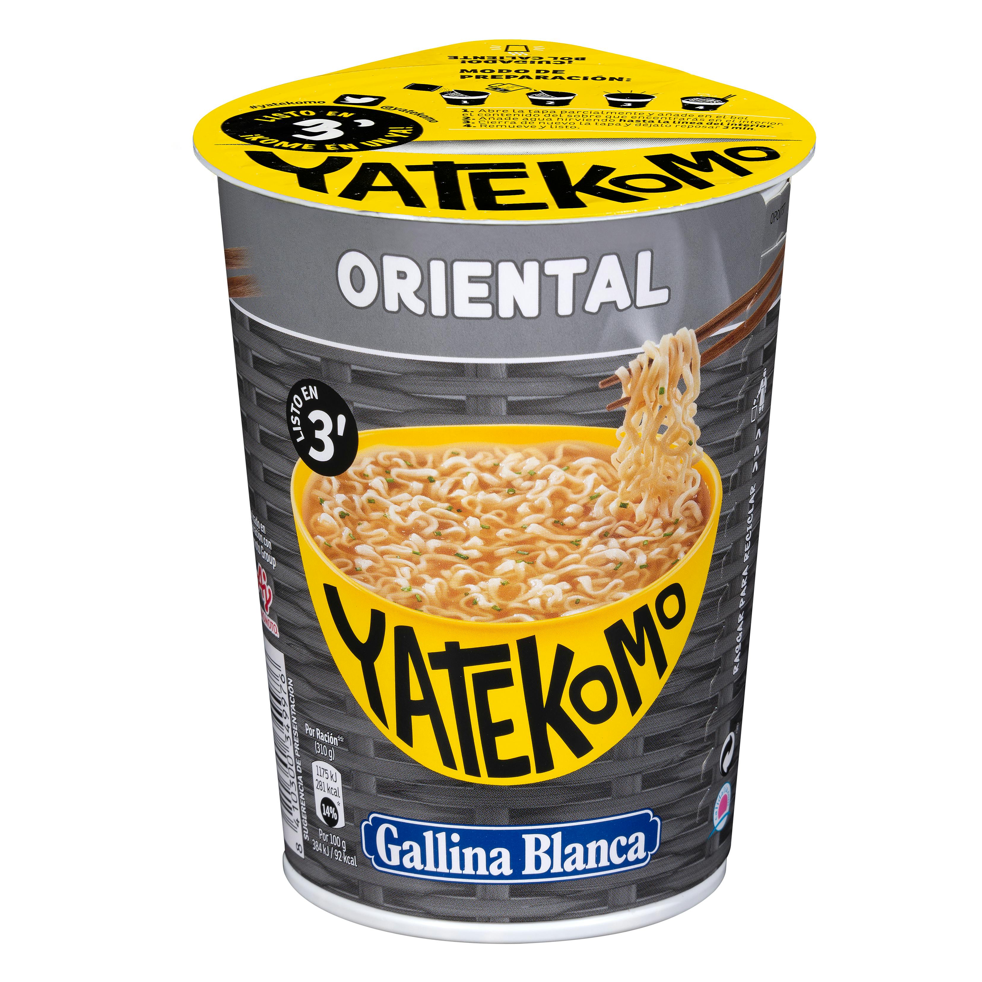 Confezione 4 Secchi Spaghetti Istantanei YATEKOMO - Gusto Pollo - Gallina Blanca 60g - Foto 2