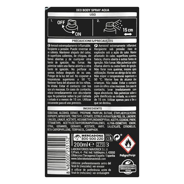 Etiqueta / ingredientes